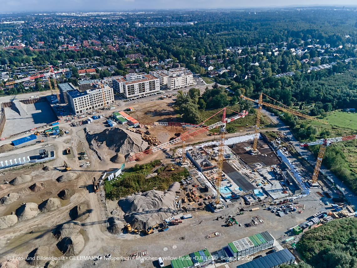 19.09.2021 - Aktuelle Luftbilder aus dem Alexisquartier und Pandion Verde in Neuperlach in München 19.09.2021 - Aktuelle Luftbilder aus dem Alexisquartier und Pandion Verde in Neuperlach in München